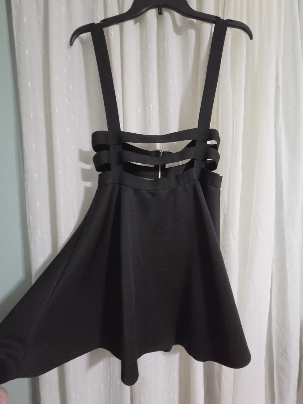 Black Strappy Skater Dress